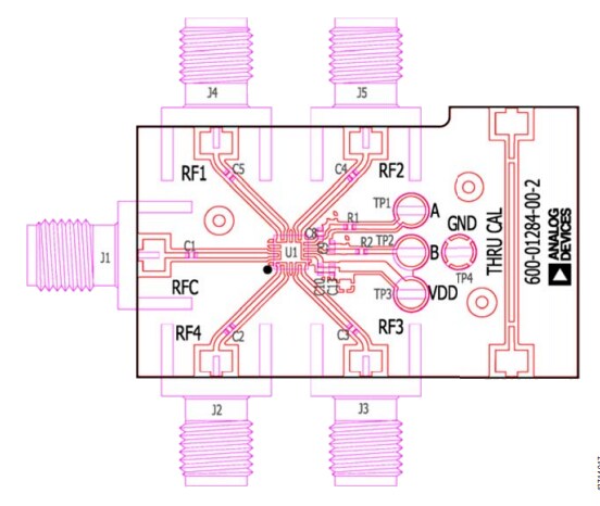 Schaltplan - Analog Devices Inc. EVAL-HMC7992 Evaluierungsboard